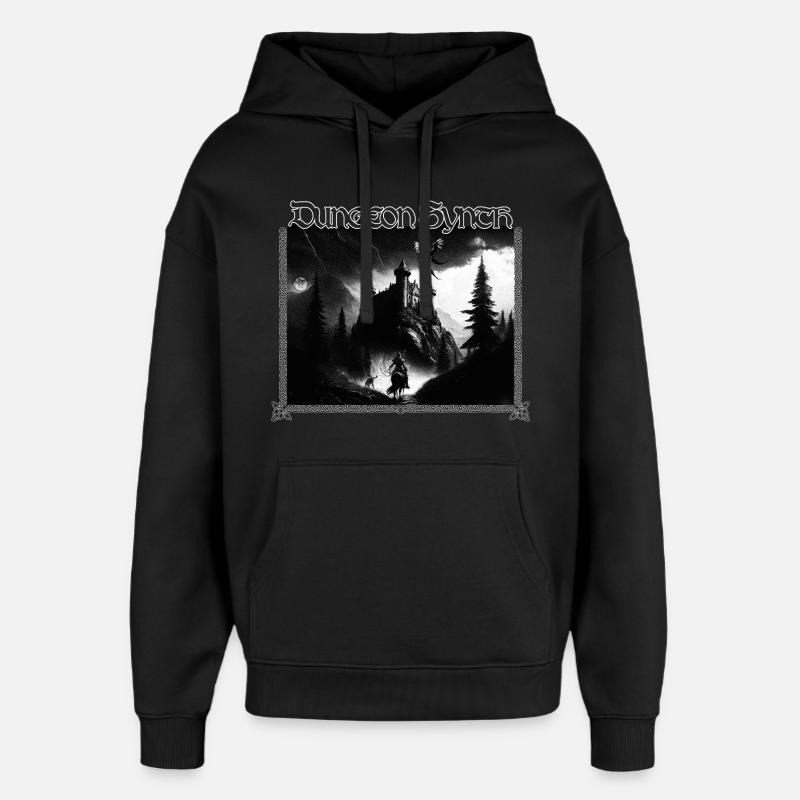 Dungeon Synth - Oversized Unisex Hoodie by Stanley/Stella - black