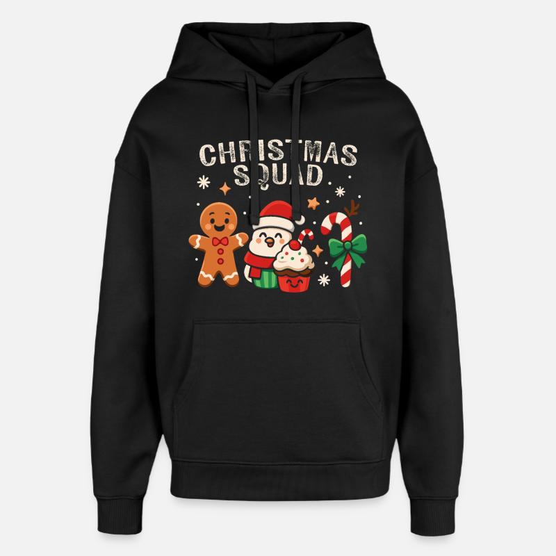 Escouade de Noël - Funny Candy - Sweat à capuche unisexe Stanley/Stella Oversized - noir