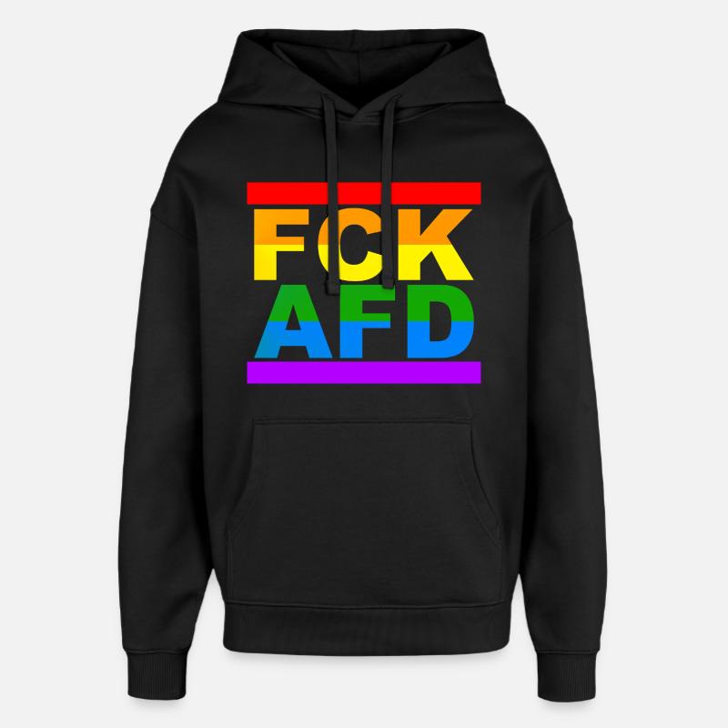 FCK AfD - Sweat à capuche unisexe Stanley/Stella Oversized - noir