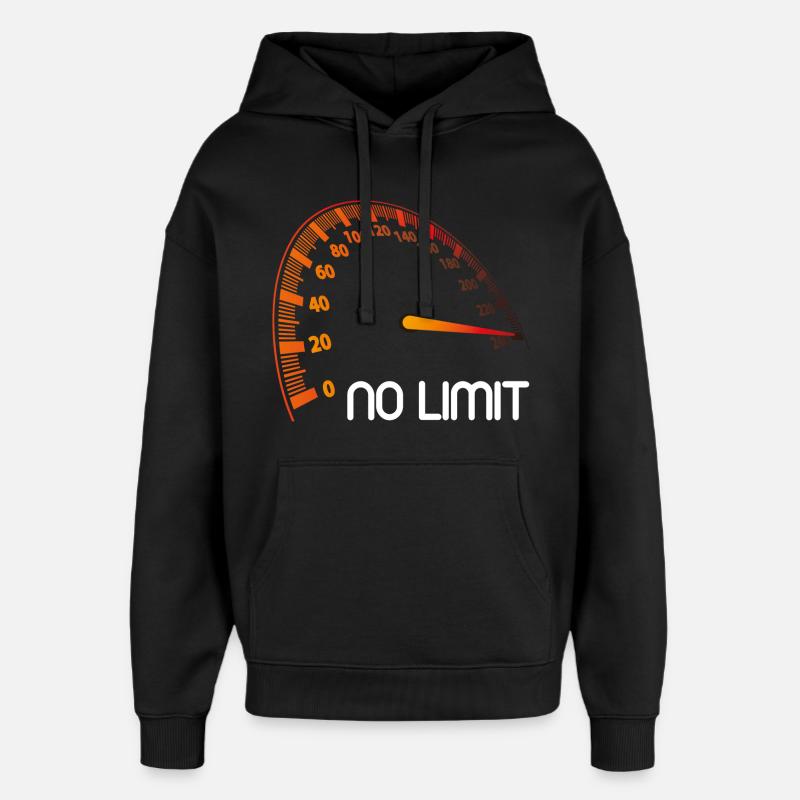 Speedometer - Ingen grænse - Hættetrøje unisex Stanley/Stella Oversized - sort