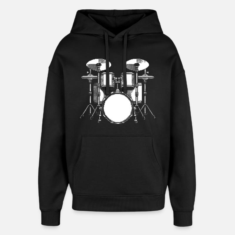Graphiques de batterie - Sweat à capuche unisexe Stanley/Stella Oversized - noir