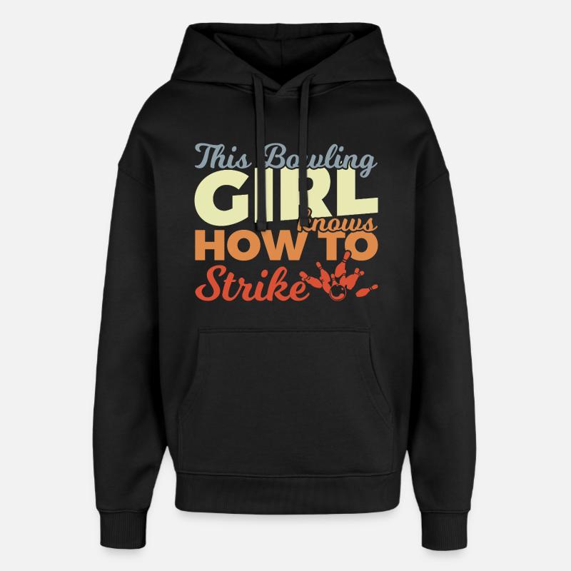 Bowling Mädchen - Oversized Unisex Hoodie von Stanley/Stella - Schwarz