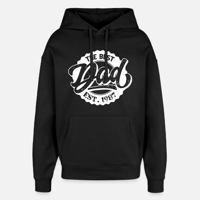 Le Meilleur Papa EST (1987) - Sweat à capuche unisexe Stanley/Stella Oversized - noir