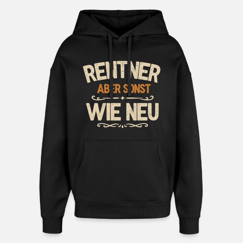 Retraités - Mais sinon, comme neufs - Sweat à capuche unisexe Stanley/Stella Oversized - noir