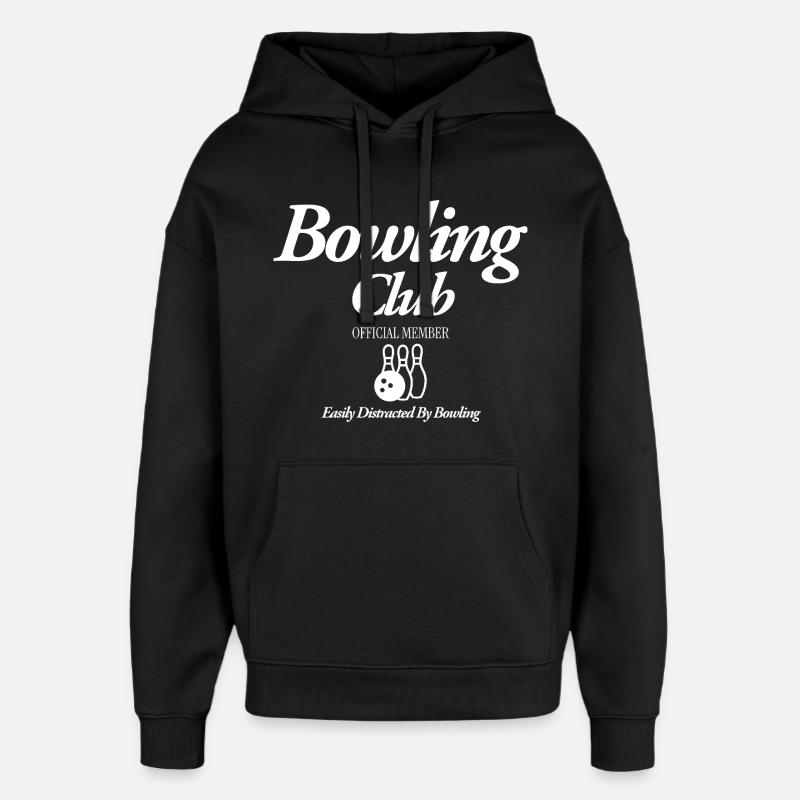 Bowling Club - Sweat à capuche unisexe Stanley/Stella Oversized - noir
