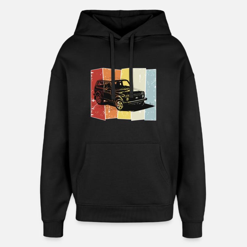 Lada Niwa - Sweat à capuche unisexe Stanley/Stella Oversized - noir