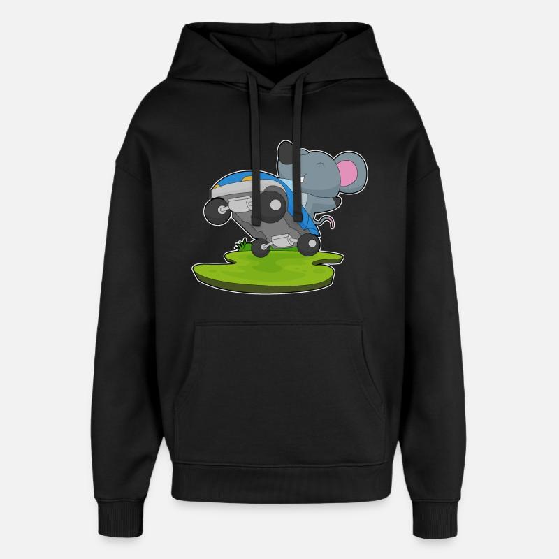 Mouse Auto - Oversized Unisex Hoodie by Stanley/Stella - black