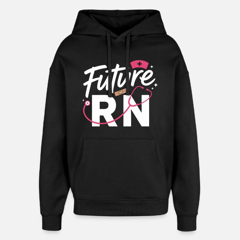 Future RN Stethoskop & Klinik - Oversized Unisex Hoodie von Stanley/Stella - Schwarz
