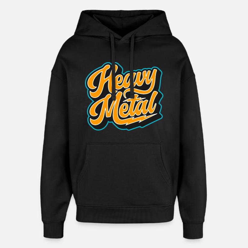Heavy Metal Bold Script Logo - Oversized Unisex Hoodie von Stanley/Stella - Schwarz