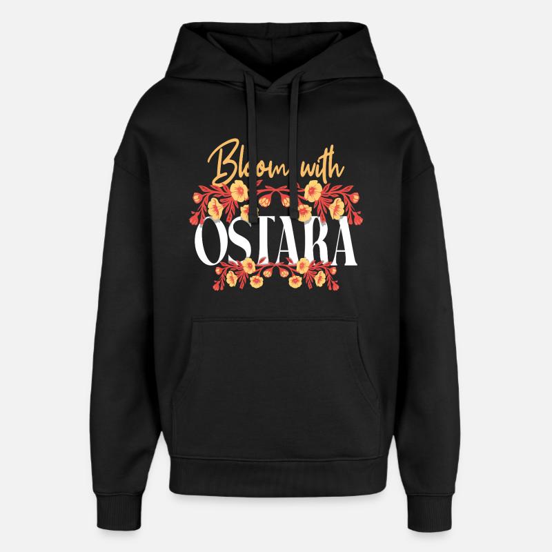 Fleurir avec Ostara Joyeuses Pâques Ostara - Sweat à capuche unisexe Stanley/Stella Oversized - noir