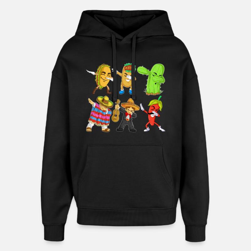 Cinco de Mayo Dab Shirt - Oversized Unisex Hoodie by Stanley/Stella - black