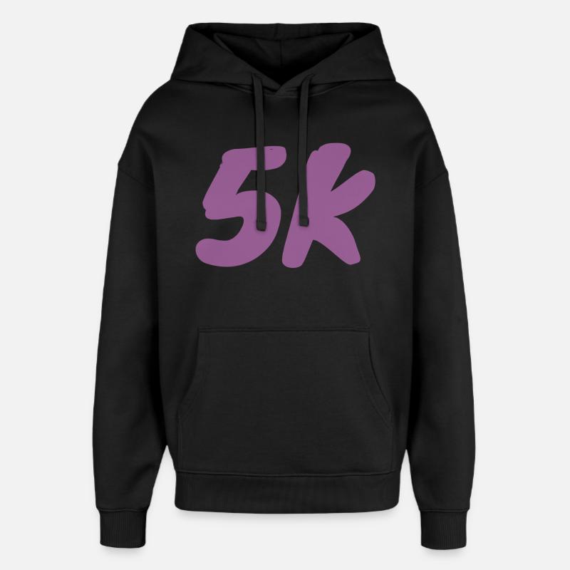 5K_langsame Läufer - Oversized Unisex Hoodie von Stanley/Stella - Schwarz