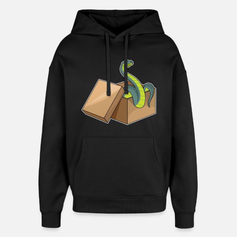 Snake Box - Oversized Unisex Hoodie by Stanley/Stella - black
