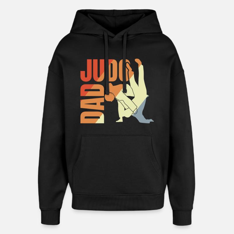 Judo Papa - Sweat à capuche unisexe Stanley/Stella Oversized - noir