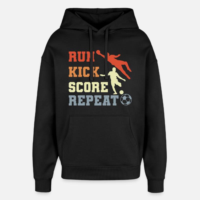 Fußballspieler Routine - Oversized Unisex Hoodie von Stanley/Stella - Schwarz