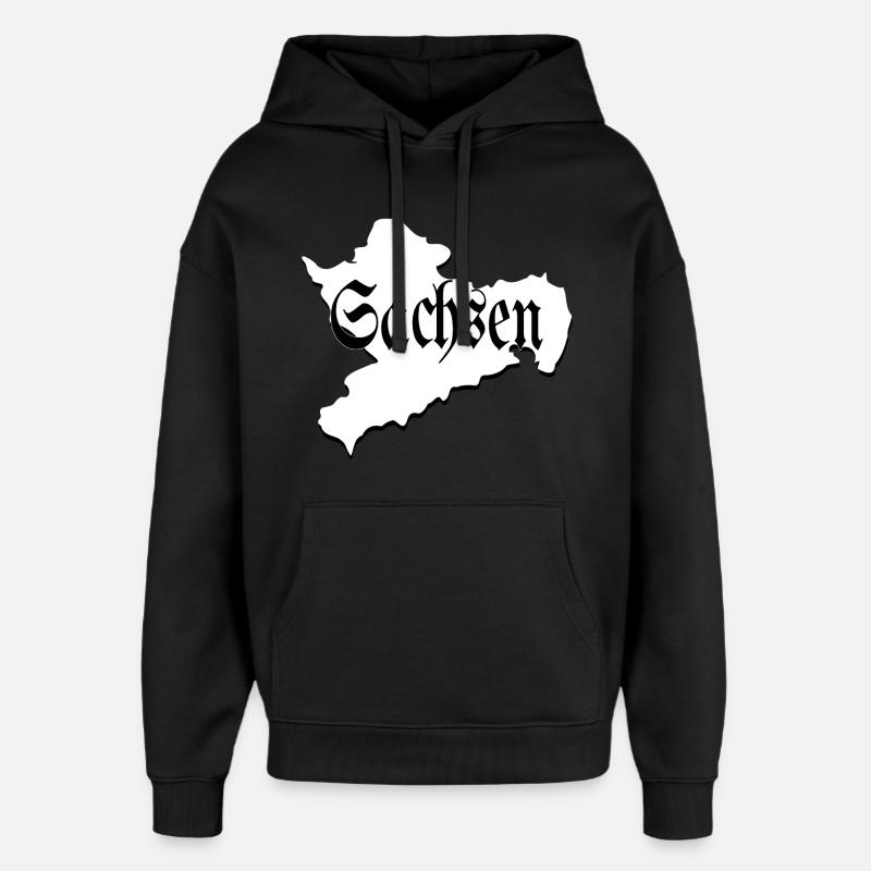 Saxe noir et blanc - Sweat à capuche unisexe Stanley/Stella Oversized - noir