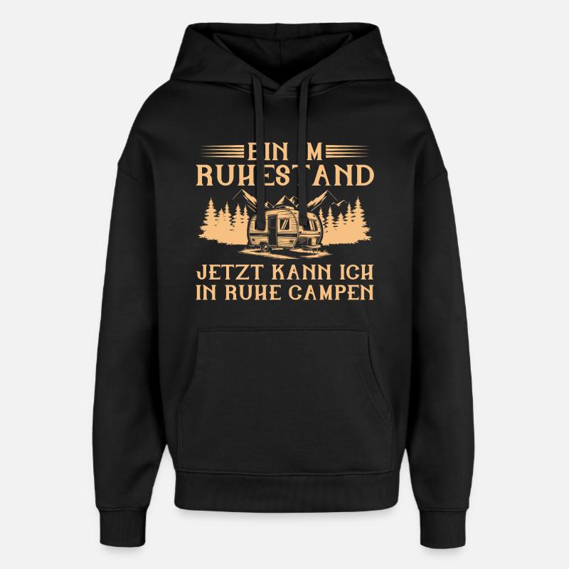 Je suis retraité - campeur caravanier - Sweat à capuche unisexe Stanley/Stella Oversized - noir
