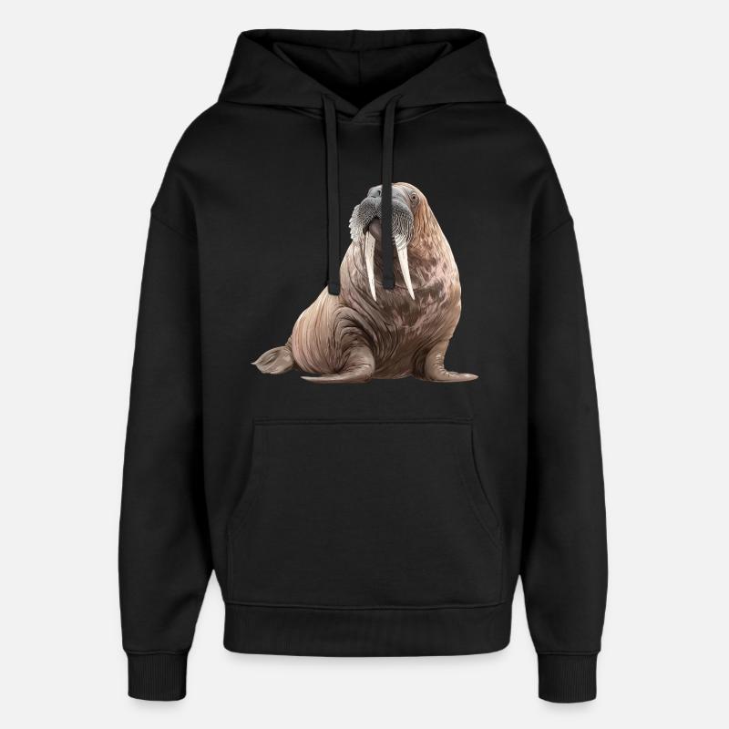 Morse - Sweat à capuche unisexe Stanley/Stella Oversized - noir