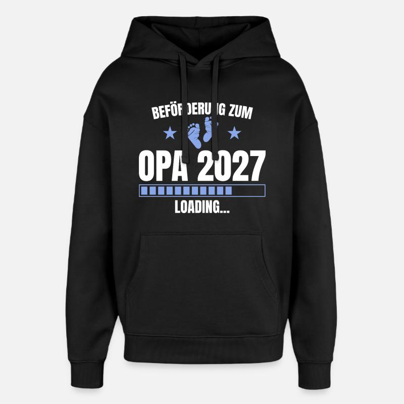 Beförderung zum Opa 2027 – Loading - Oversized Unisex Hoodie von Stanley/Stella - Schwarz