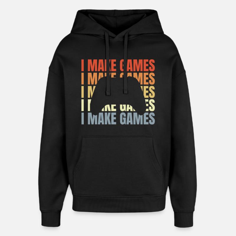 Game Developer Saying - Oversized Unisex Hoodie by Stanley/Stella - black