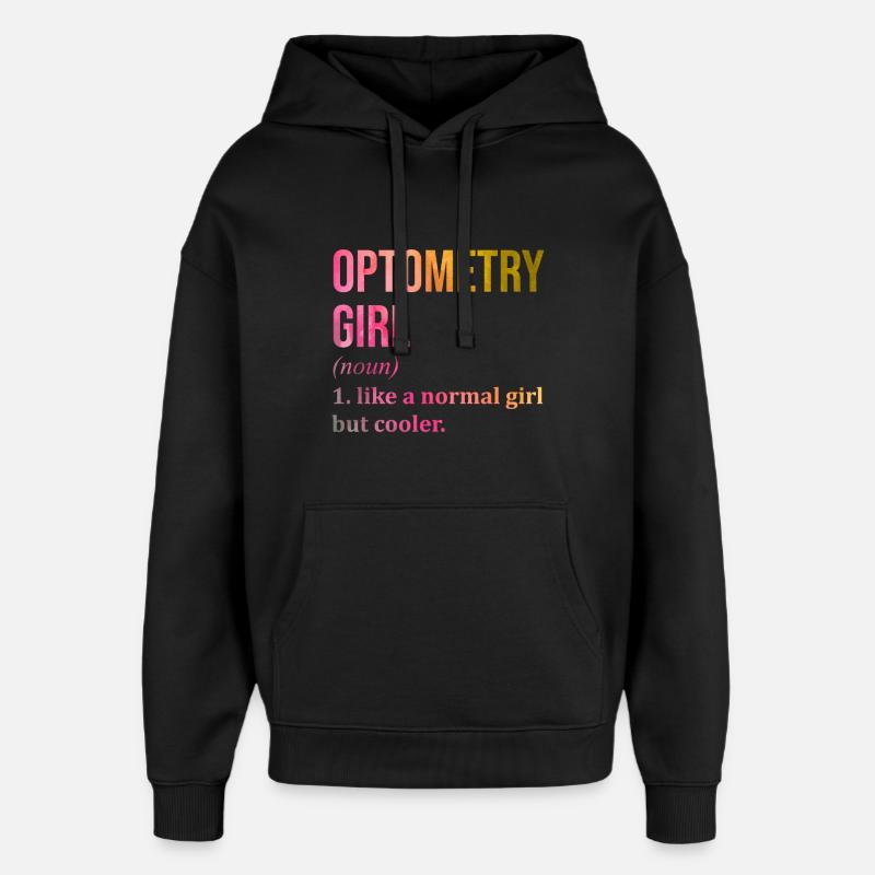 Optometrie - Oversized Unisex Hoodie von Stanley/Stella - Schwarz