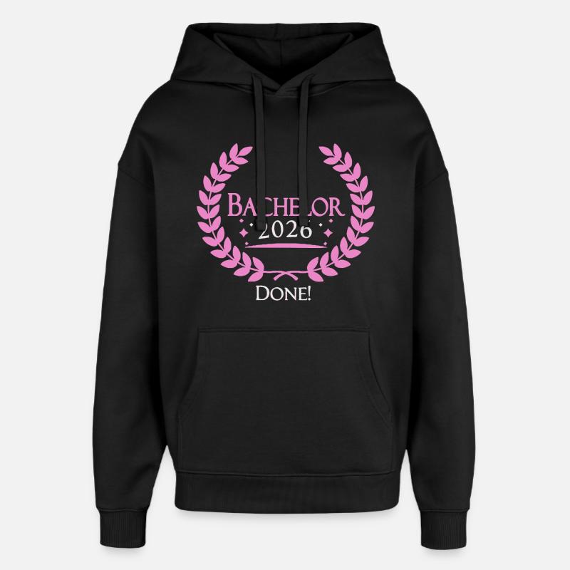Licence 2026 terminée - Sweat à capuche unisexe Stanley/Stella Oversized - noir
