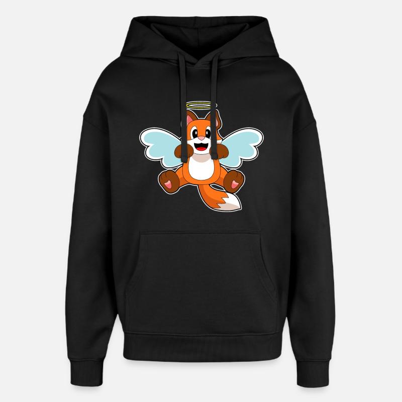 Fox Angel - Sweat à capuche unisexe Stanley/Stella Oversized - noir