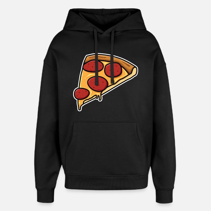 Tranche de pizza - Sweat à capuche unisexe Stanley/Stella Oversized - noir