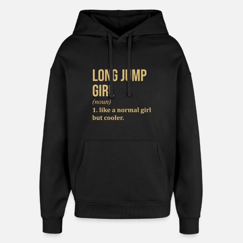 saut en longueur - Sweat à capuche unisexe Stanley/Stella Oversized - noir