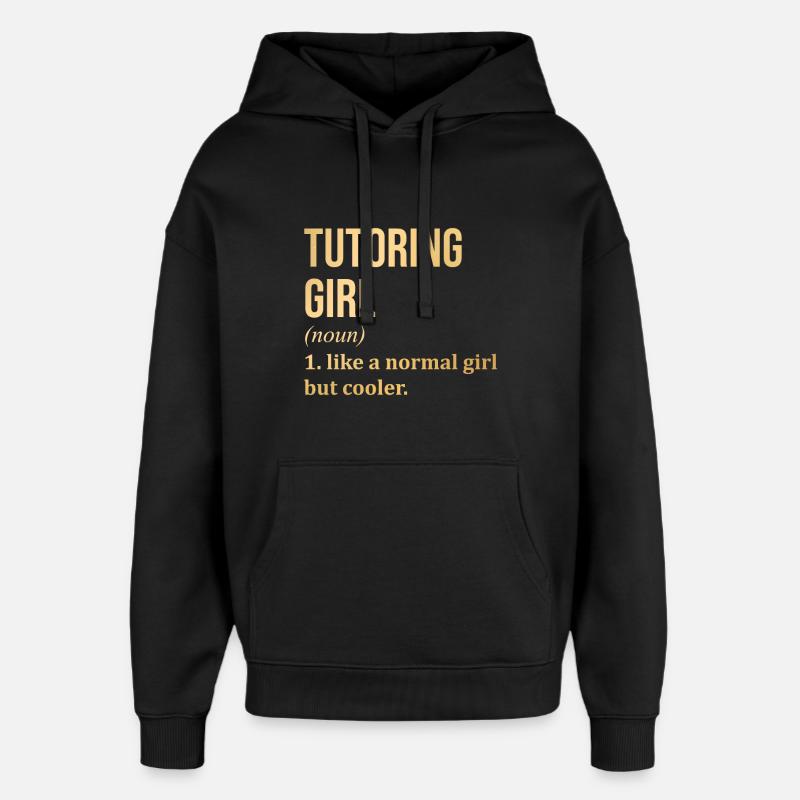 Tutor - Oversized Unisex Hoodie by Stanley/Stella - black