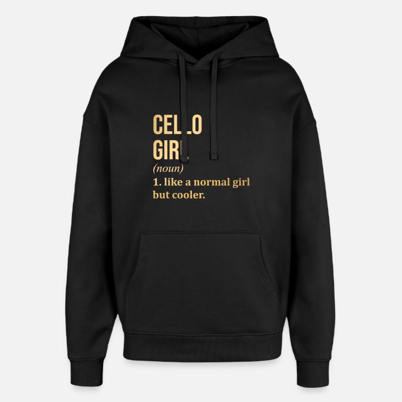 violoncelle - Sweat à capuche unisexe Stanley/Stella Oversized - noir