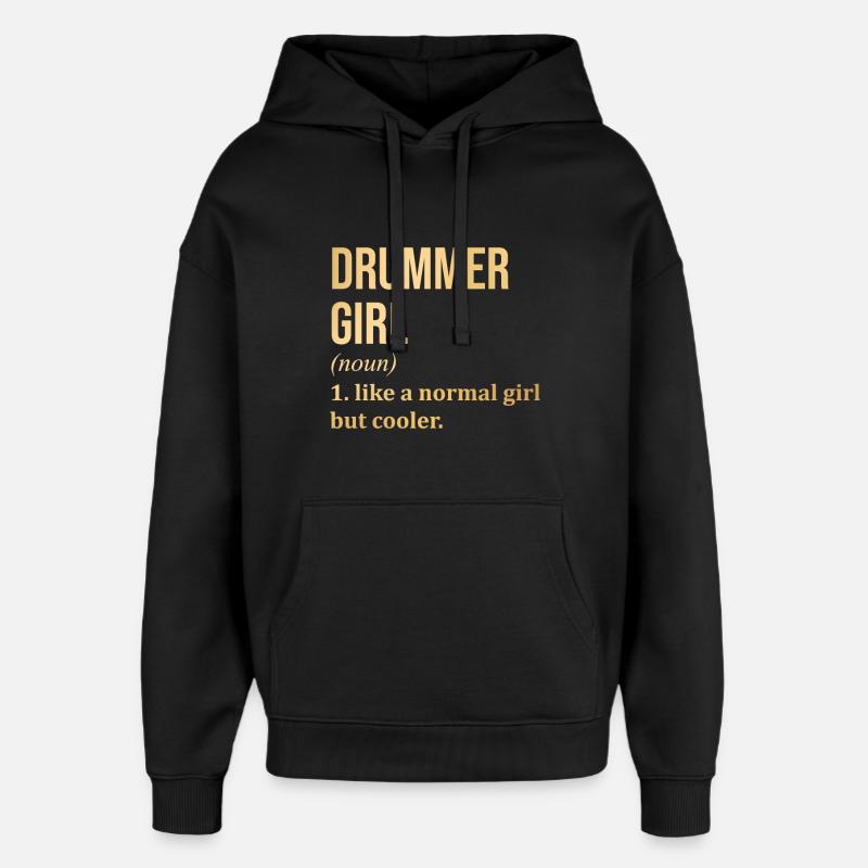 batteur - Sweat à capuche unisexe Stanley/Stella Oversized - noir