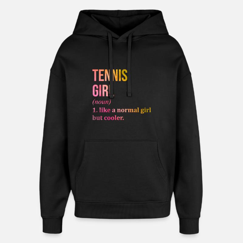 tennis - Sweat à capuche unisexe Stanley/Stella Oversized - noir