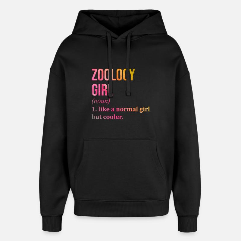 zoologie - Sweat à capuche unisexe Stanley/Stella Oversized - noir