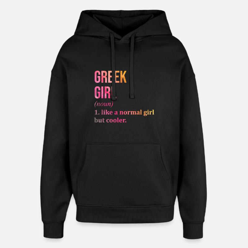 Grecia - Stanley/Stella Oversized Felpa con cappuccio unisex - nero