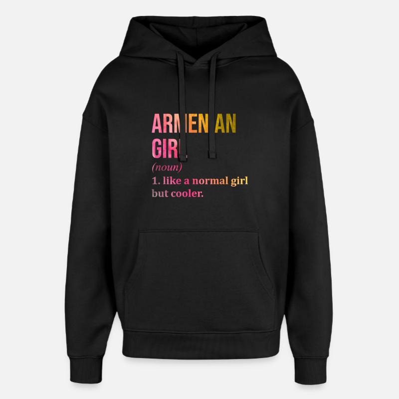 Arménie - Sweat à capuche unisexe Stanley/Stella Oversized - noir