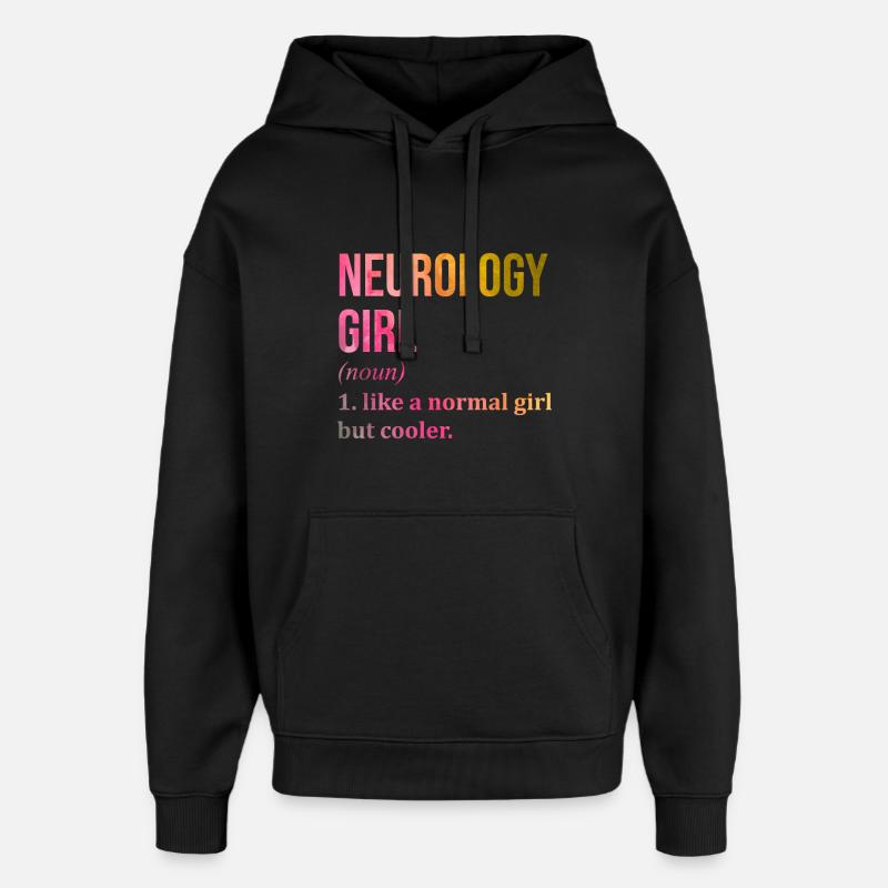 neurologie - Sweat à capuche unisexe Stanley/Stella Oversized - noir