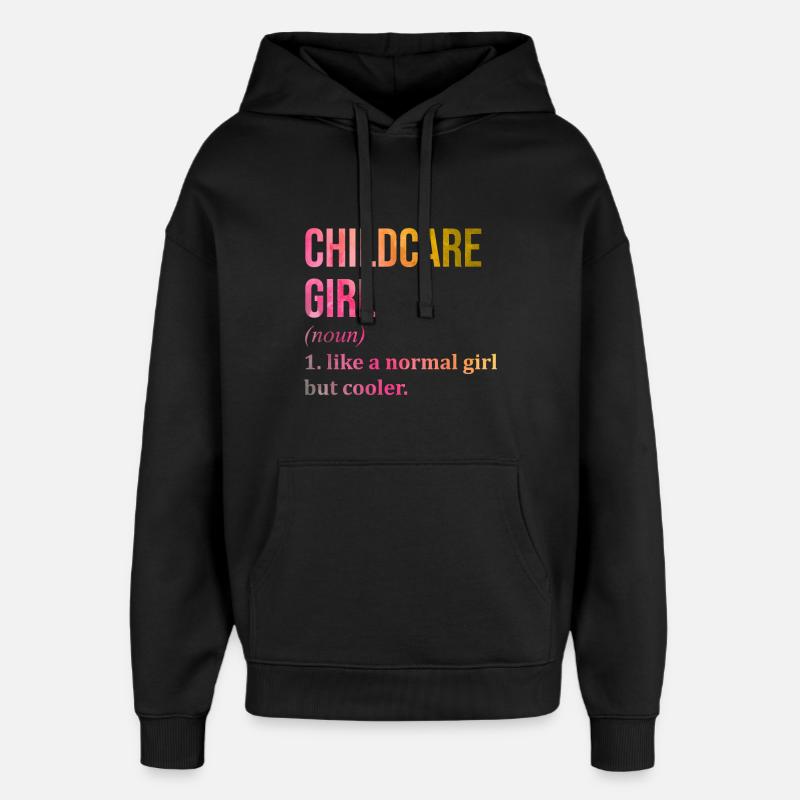 Garde d’enfants - Sweat à capuche unisexe Stanley/Stella Oversized - noir