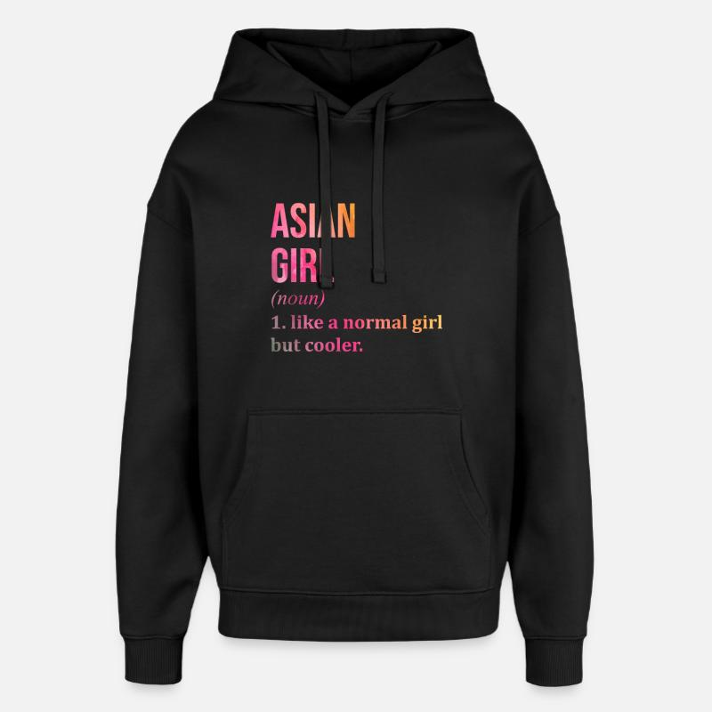 Asiatique - Sweat à capuche unisexe Stanley/Stella Oversized - noir