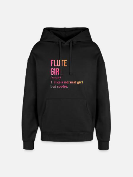 Flute - Oversized Unisex Hoodie by Stanley/Stella - black