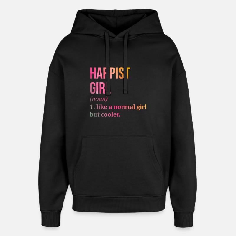 Harfe - Oversized Unisex Hoodie von Stanley/Stella - Schwarz