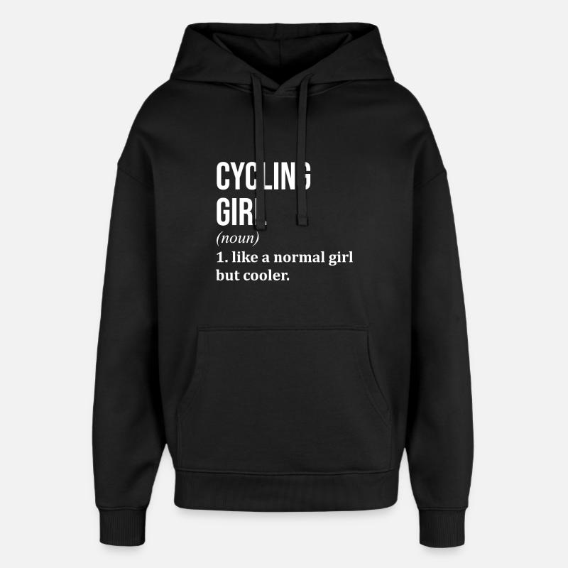Radfahren - Oversized Unisex Hoodie von Stanley/Stella - Schwarz