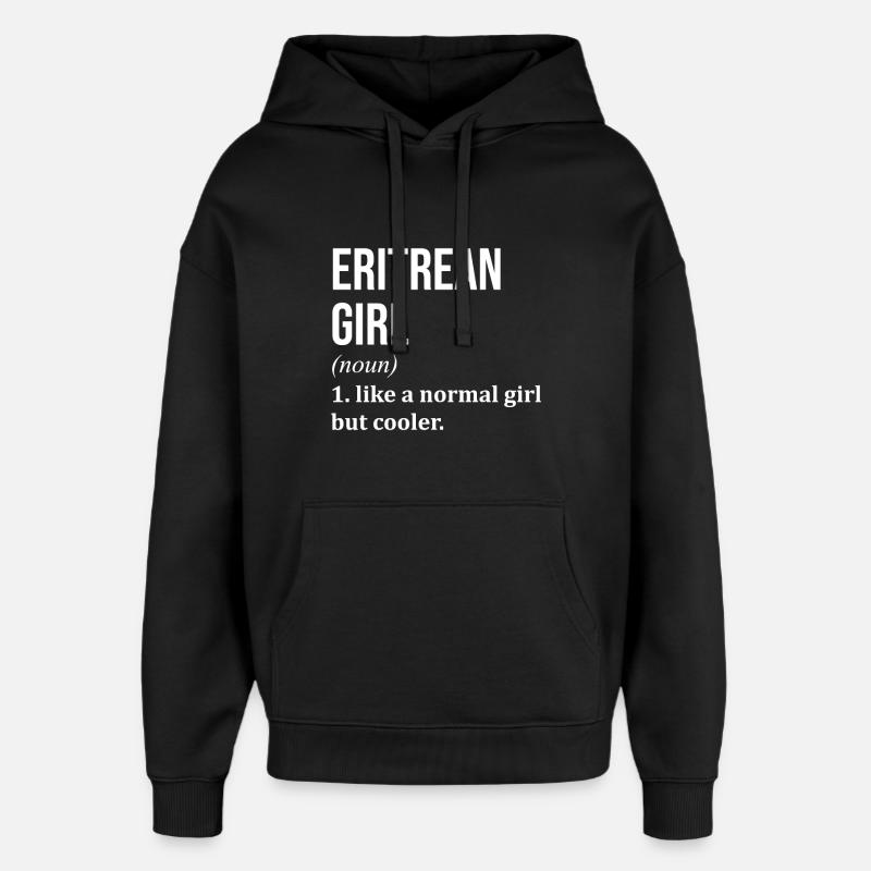 Érythrée - Sweat à capuche unisexe Stanley/Stella Oversized - noir