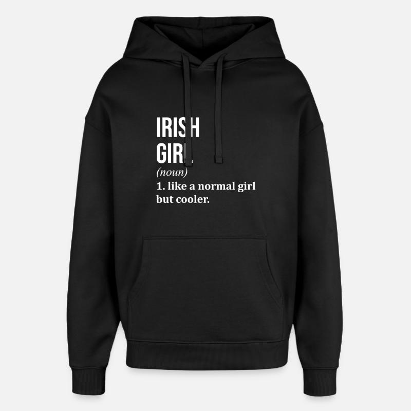 Irlande - Sweat à capuche unisexe Stanley/Stella Oversized - noir