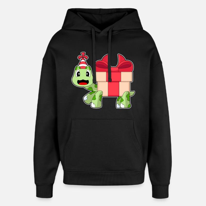Turtle Birthday Package - Oversized Unisex Hoodie by Stanley/Stella - black