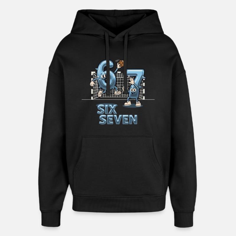 67 Six Six Y3K Handball - Sweat à capuche unisexe Stanley/Stella Oversized - noir