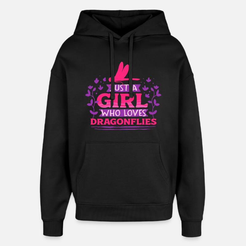 Libelle Libellen - Oversized Unisex Hoodie von Stanley/Stella - Schwarz