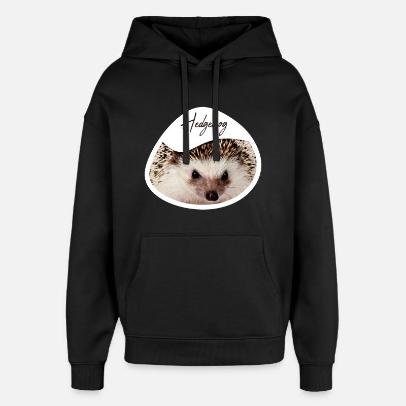 Hérisson - Sweat à capuche unisexe Stanley/Stella Oversized - noir