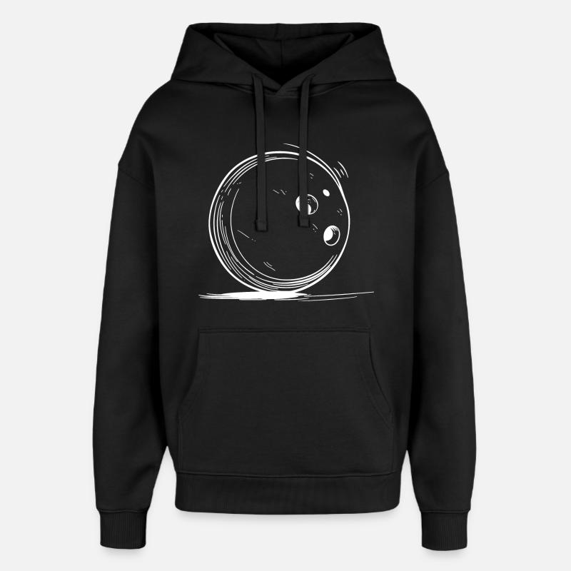 Dessin de bowling - Sweat à capuche unisexe Stanley/Stella Oversized - noir