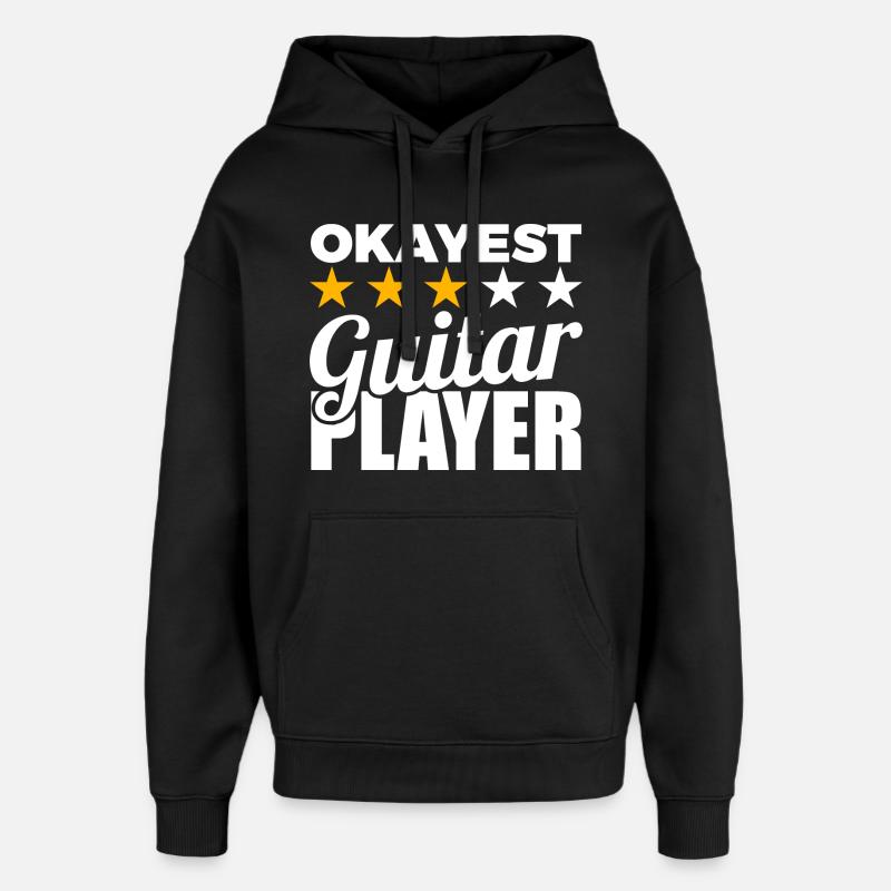 Guitariste moyen - Sweat à capuche unisexe Stanley/Stella Oversized - noir